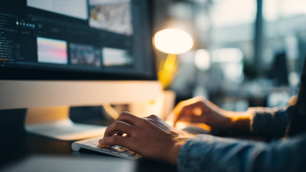 En person som granskar ett CV på en datorskärm där AI-förslag markeras.