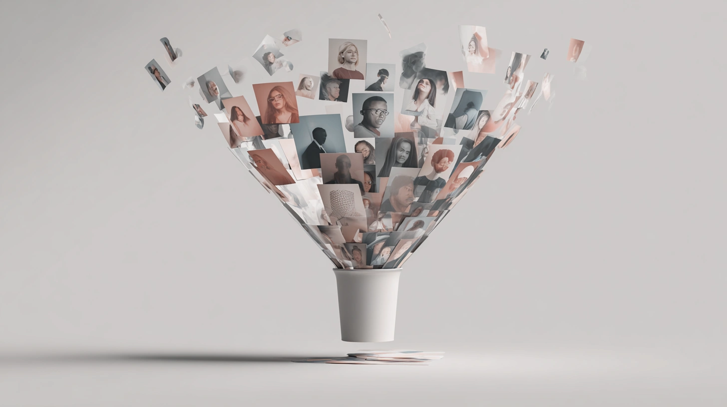 En schematisk bild som visar en objektiv och strukturerad rekryteringsprocess.